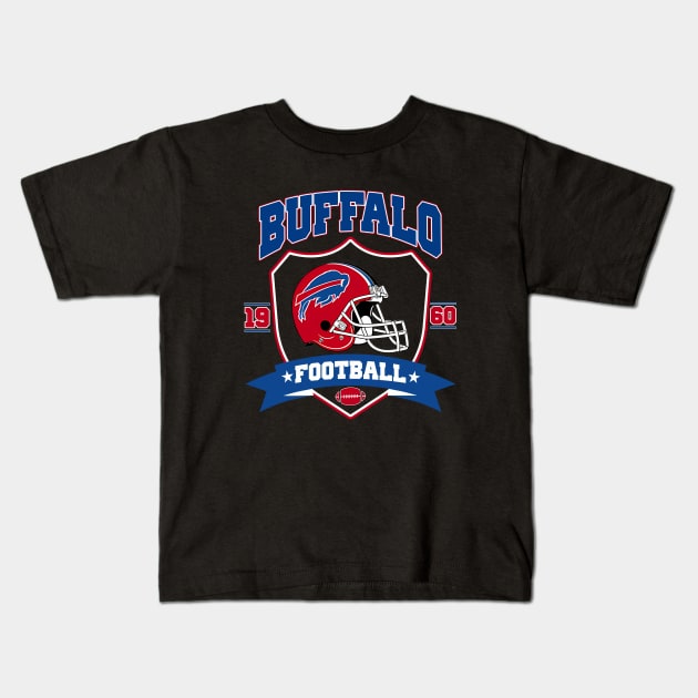 Buffalo Bills Football Team! Kids T-Shirt by Grindbising